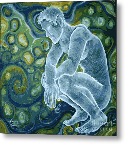 Figure Metal Print featuring the painting Contemplate by Susan Clausen