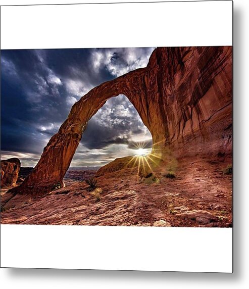 Beautiful Metal Print featuring the photograph Corona Arch At Sunset 
#amazing #sun by Michael Ash