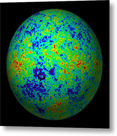 Map Metal Print featuring the photograph Cosmic Microwave Background by Nasawmap Science Team