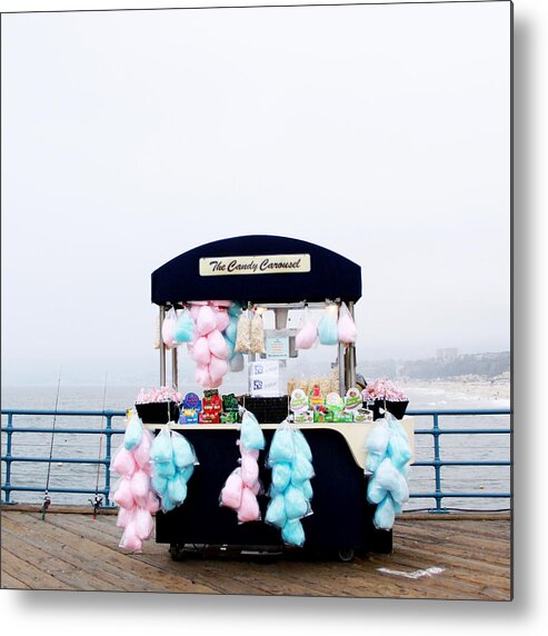 Cotton Candy Metal Print featuring the photograph Cotton Candy Carousel- by Linda Woods by Linda Woods