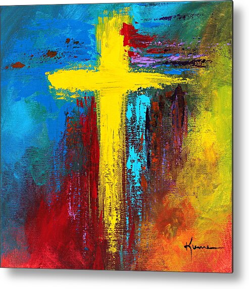 Christian Metal Print featuring the painting Cross No.2 by Kume Bryant