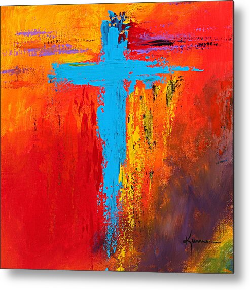 Christian Metal Print featuring the painting Cross No.3 by Kume Bryant