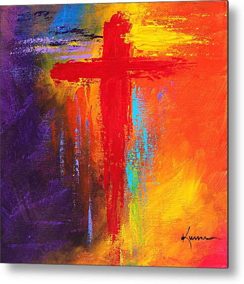 Christian Metal Print featuring the painting Cross No.1 by Kume Bryant