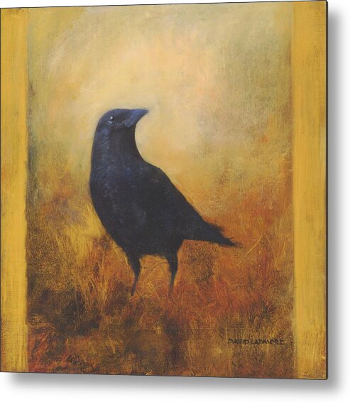 Bird Metal Print featuring the painting Crow 25 by David Ladmore