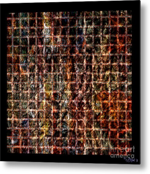 Conceptual Metal Print featuring the digital art Grid Series 3-2 by Walter Neal