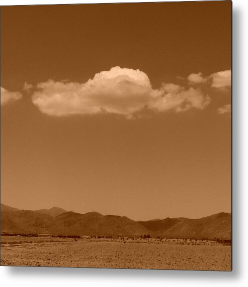 Cumulus Metal Print featuring the photograph Cumulus Clouds Over White Tank by Bill Tomsa