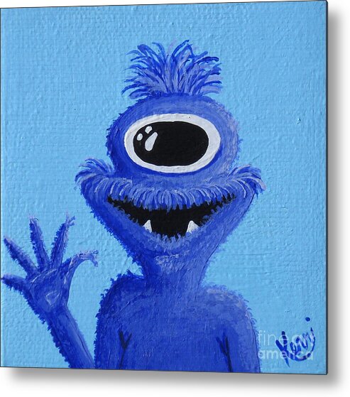 Monster Metal Print featuring the painting Cyclops by Kerri Sewolt