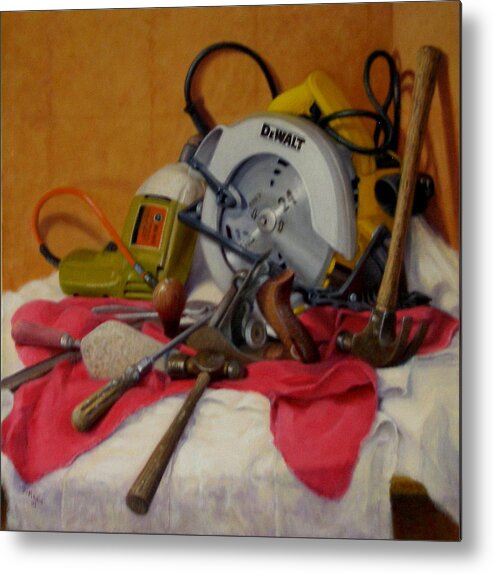 Realism Metal Print featuring the painting D. I. Y. 1 by Donelli DiMaria