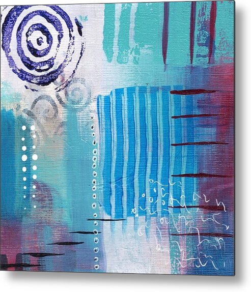 Abstractart Metal Print featuring the painting Daily Abstract Four by Suzzanna Frank