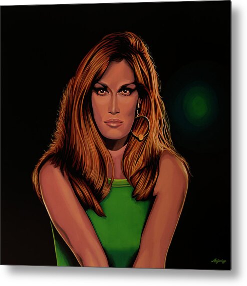 Dalida Metal Print featuring the painting Dalida 2 by Paul Meijering