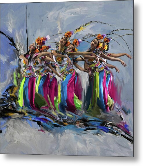 San Francisco Dance Festival Metal Print featuring the painting Dancers 264 1 by Mawra Tahreem