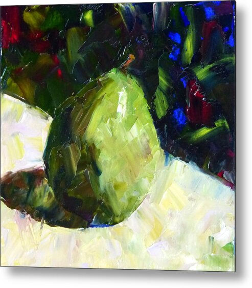 Still Life Metal Print featuring the painting D'Anjou #3 by Susan Woodward