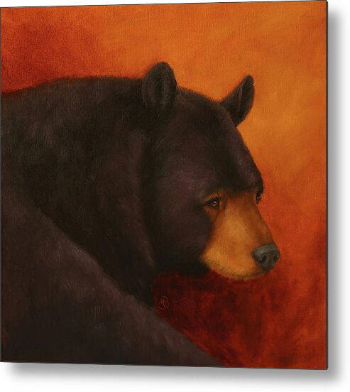 Bear Metal Print featuring the painting Darkly Dreaming Bear by Monica Burnette