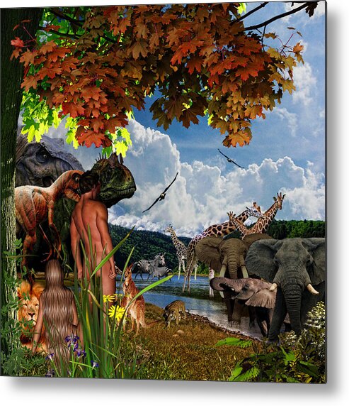 God's Creation Metal Print featuring the digital art Day 6 II by Lourry Legarde