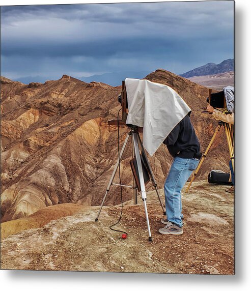 Death Valley Metal Print featuring the photograph Death Valley Photographers by Jim Dollar