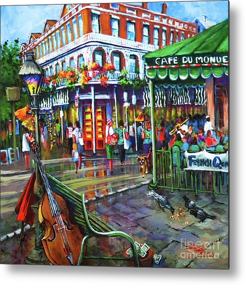 New Orleans Art Metal Print featuring the painting Decatur Street by Dianne Parks