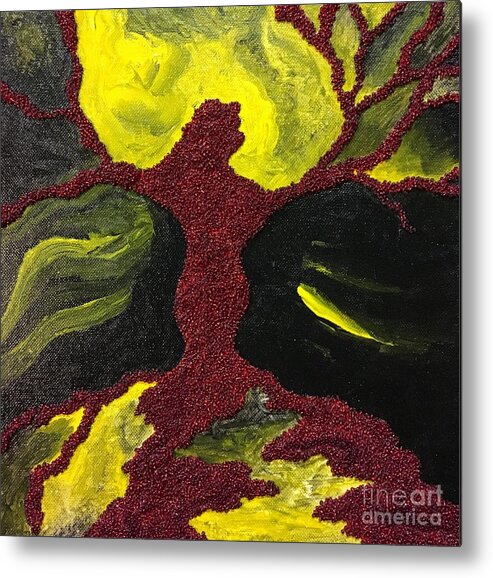 Glass Beads Metal Print featuring the mixed media Decomposing Soul by Pamela Henry