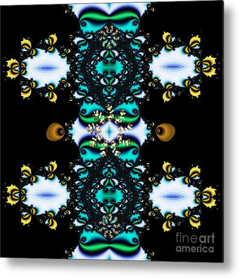 Circle Metal Print featuring the digital art Decorative Fractal Tile 7 by Sarah Loft