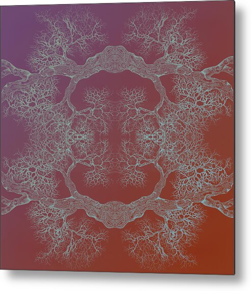 Tree Metal Print featuring the digital art DESIRE Tree 8 Hybrid 1 by Brian Kirchner