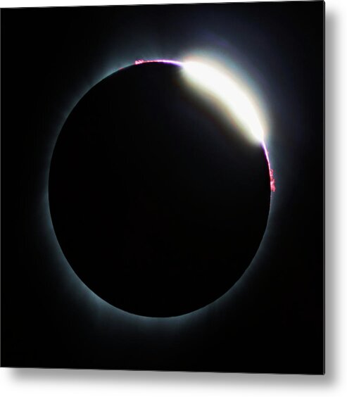 Eclipse Metal Print featuring the photograph Diamond Ring - Eclipse August 21 2017 by Her Arts Desire