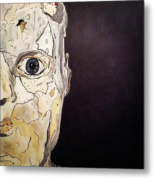 Russellboyle Metal Print featuring the drawing Did You Realize No One Can See Inside Your View by Russell Boyle