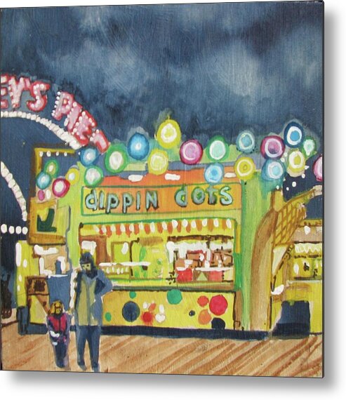 Amusements Metal Print featuring the painting Dippin the Dots by Patricia Arroyo