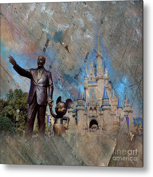 Disney Metal Print featuring the painting Disney World by Gull G