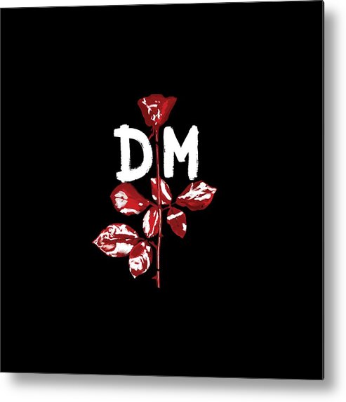 Depeche Mode Metal Print featuring the digital art DM Violator with DM Logo by Luc Lambert