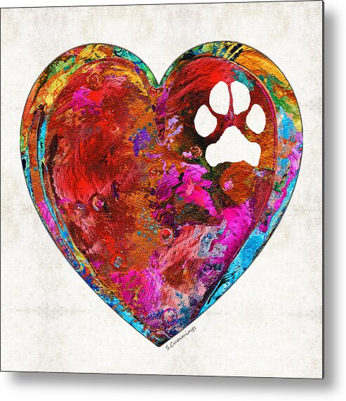 Dog Metal Print featuring the painting Dog Art - Puppy Love 2 - Sharon Cummings by Sharon Cummings