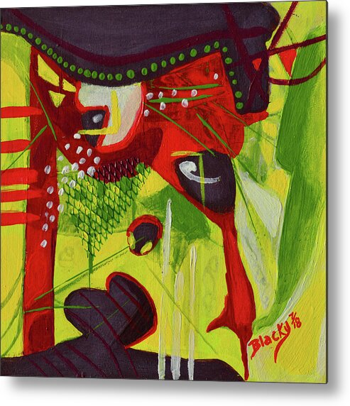 Bold Abstract Metal Print featuring the mixed media Don't Rain On My Parade by Donna Blackhall