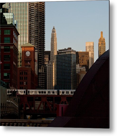 Landscape Metal Print featuring the photograph Downtown Chicago by Jane Melgaard