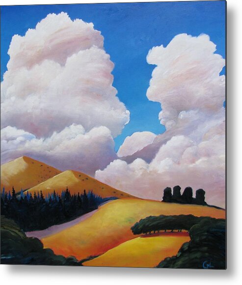 Clouds Metal Print featuring the painting Drama by Gary Coleman