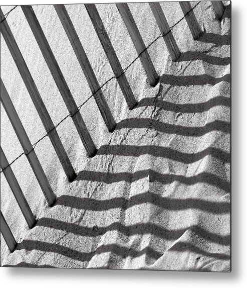 Dune Metal Print featuring the photograph Sand Dune Beach Fence by Charles Harden