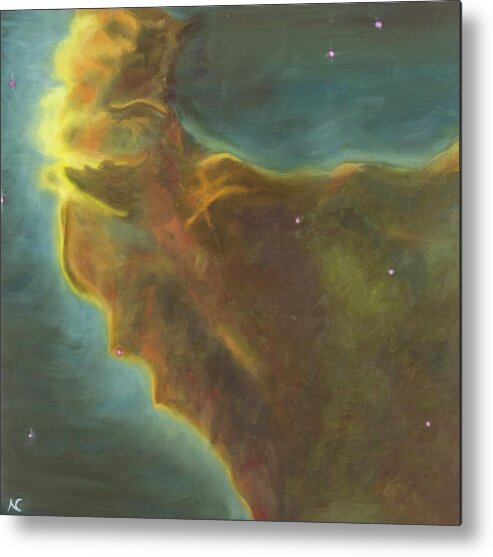 Nebula Metal Print featuring the painting Eagle Nebula by Neslihan Ergul Colley