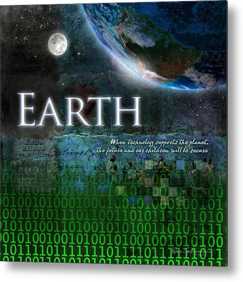 Earth Metal Print featuring the digital art Earth by Evie Cook