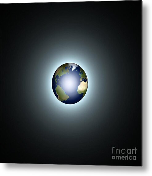 Earth Metal Print featuring the painting Earth by Pet Serrano