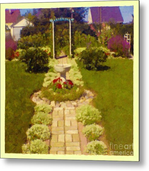 Landscape Metal Print featuring the photograph Elna's Garden by Donna L Munro