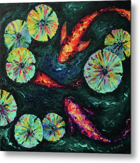 Koi Metal Print featuring the painting Emerald Dreams by Elizabeth Cox