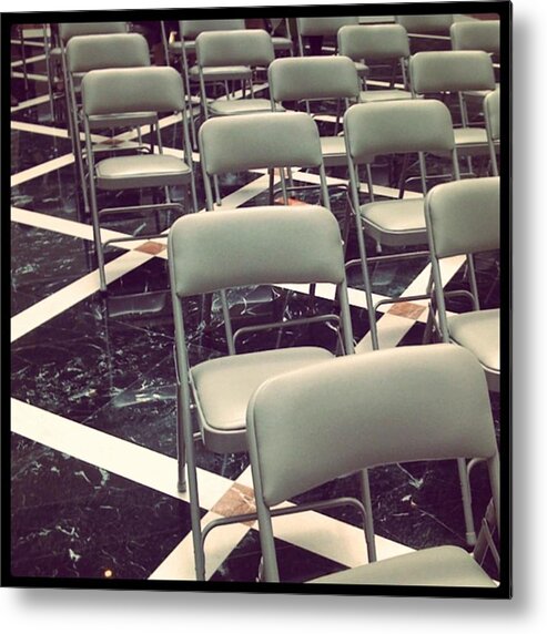 Chair Metal Print featuring the photograph Empty Chairs #juansilvaphotos by Juan Silva