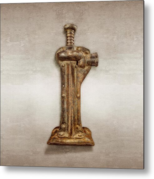 Antique Metal Print featuring the photograph Enclosed Screw Jack II by YoPedro