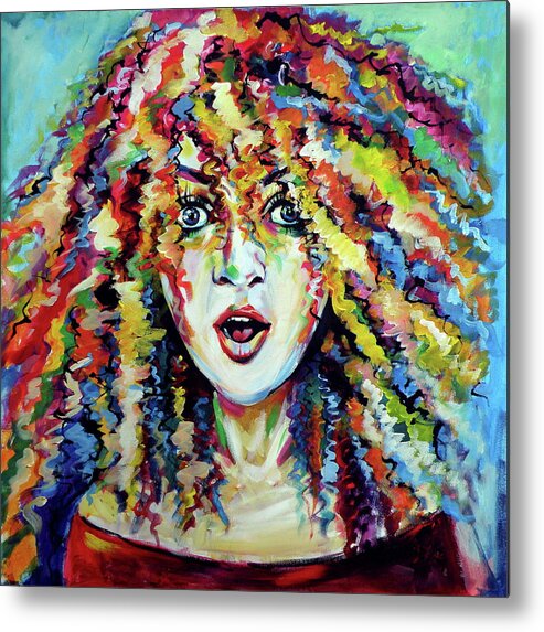 Enigma Metal Print featuring the painting Enigma by Kovacs Anna Brigitta