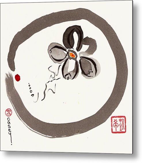 Enso Metal Print featuring the painting Enso Aven by Casey Shannon