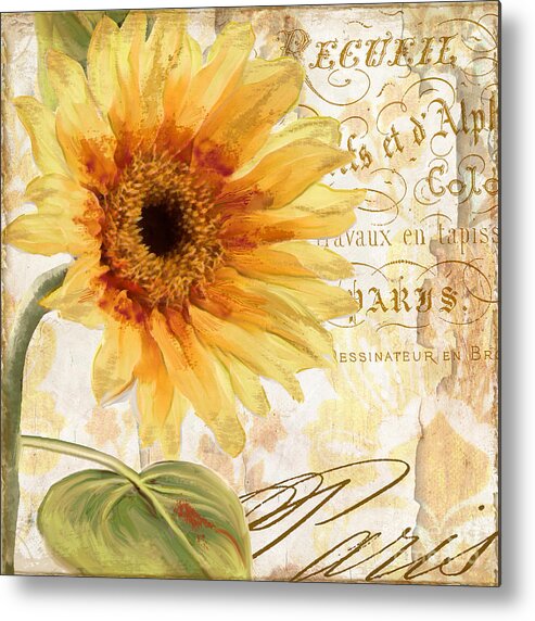 Sunflower Metal Print featuring the painting Ete by Mindy Sommers