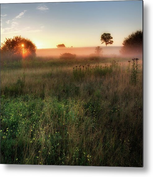 Square Metal Print featuring the photograph Ethereal Sunrise Square by Bill Wakeley