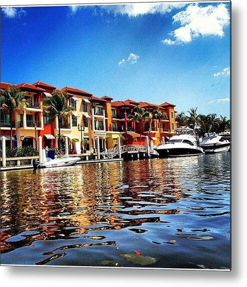 Beautiful Metal Print featuring the photograph Kayaking at Naples Bay Resort by Janel Cortez