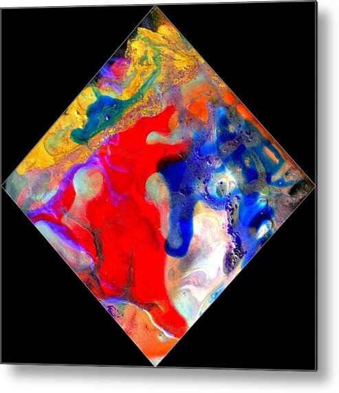 Abstract Metal Print featuring the painting Evolution Series 1007 by Dina Sierra