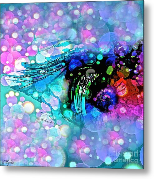 Eye Metal Print featuring the painting Eye See by Saundra Myles