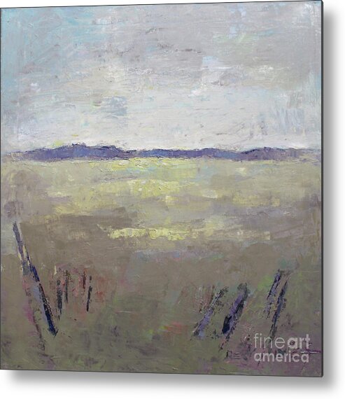 Landscape Metal Print featuring the painting Faraway by Becky Kim