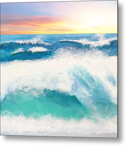 Ocean Metal Print featuring the painting Farthest Ocean by Linda Bailey