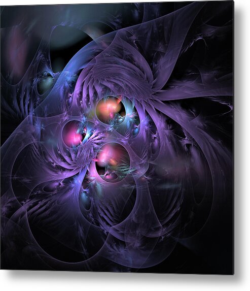  Metal Print featuring the digital art Feathered Cage by Doug Morgan